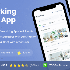 2 App Template| Coworking Space Booking| Event Booking| Sharing Office Space| Collaboration| CoWork