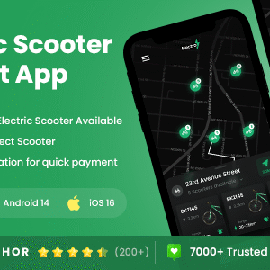 2 App Template| Electric Scooter, Bike Rentals| eVehicle on Rent | eBike Rental Solutions| Electra