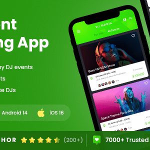 2 App Template| Events App| DJ App| Movie Ticket Booking App |Event Ticket Booking App| DJ Mania