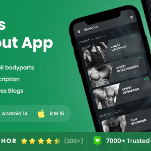 2 App Template| Home Workout Fitness App| Gym App | Fitness App| Workout App| Fitzone