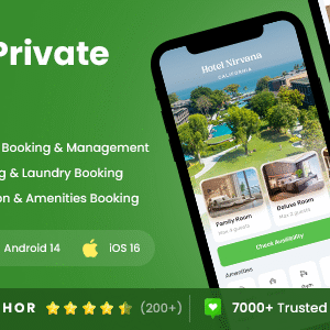 2 Apps Template| Exclusive Hotel App|  Hotel Service Booking| Hospitality Business  | Hotel Nirvana