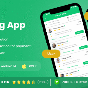 4 App Template| Carpooling App| Bike Pooling App| Ride Sharing App|Car Sharing App| Vroom