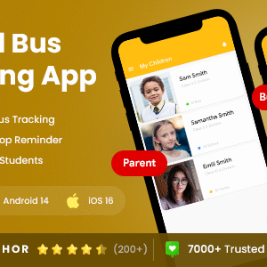 4 App Template| School Bus Tracking| Parent-Child Tracking |Smart Tracking App |School Bus Tracking