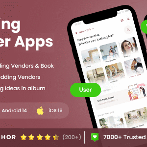 4 App Template | Wedding Planning & Organizing App|  Wedding Planner App | WedPlan