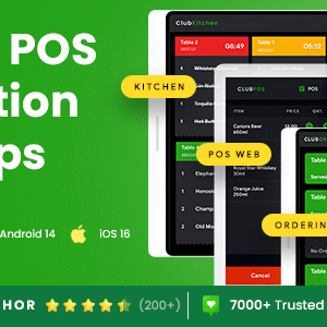 5 App Template | Club POS System Software | Club & Bar Kitchen & Ordering App | ClubPOS
