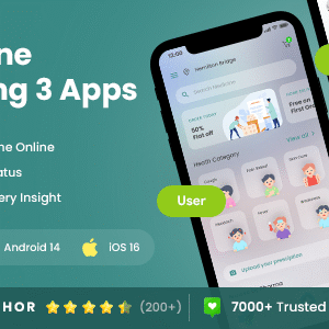 6 App Template| Online Medicine Ordering App| Medicine Delivery App| Pharmacy eCommerce| Pharmazone