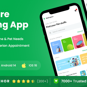 6 App Template | Pet Veterinarian Appointment & Medicine Ordering App | Pet Health App | PetWorld