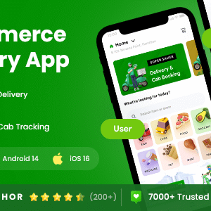 6 App Template| eCommerce| Cab Booking| Peer 2 Peer Delivery| Products & Services Delivery| DeliQ