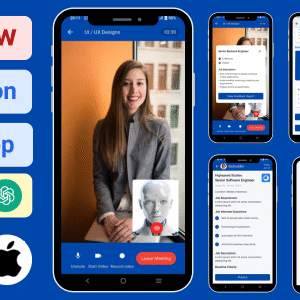 AI-Powered Job Interview Preparation Flutter App UI Kit | AI Integrated for Job Feedback Analysis