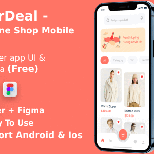 BarDeal ANDROID + IOS + FIGMA (Free) | UI Kit | Flutter | Online Shopping Mobile App