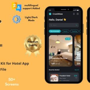 Crunch Ease Hotel App Flutter UI kit