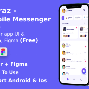 Fun Mobile Messenger App | UI Kit | Flutter | Figma FREE | Life Time Update | Horaz
