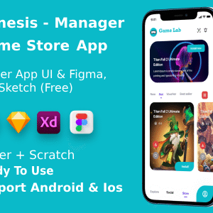 Game Store App ANDROID + IOS + FIGMA + XD + Sketch | UI Kit | Flutter | Genesis