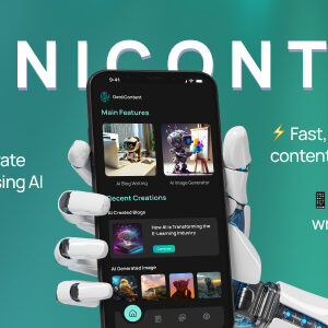 GeniiContent – AI Image Generation & Blog Writing UI KIT in Flutter