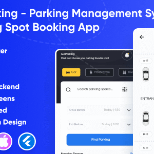 GoParking - Parking Management System | Parking Spot Booking App | Pay Car Parking | Flutter UI App