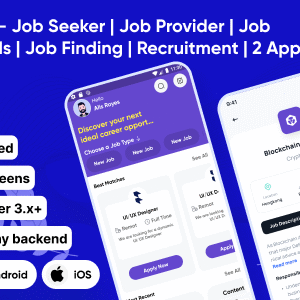 JobSpot - Job Seeker | Job Provider | Job classifieds | Job Finding | Recruitment | 2 Apps Flutter